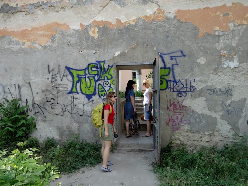 2. Entrance to the regional AIDS centre in Mykolaiv
