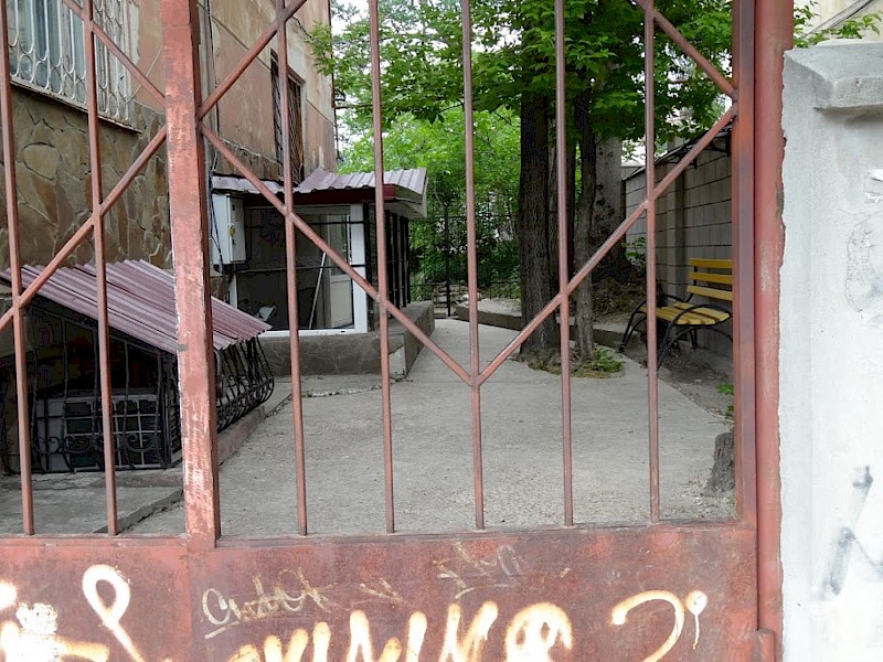 5. Locked entrance to HIV service agency in Crimea