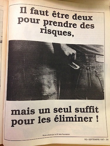 Figure 4. Rencontres Gaies, condom promotion campaign, September 1987