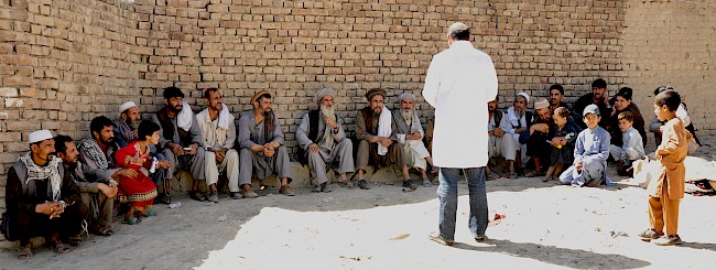 9. The participation of Afghan medical staff from Tabish and the level of respect they have earned in IDP camp communities were integral the design, delivery, evaluation, and success of this societal intervention. Qala Wahid, Afghanistan, 2017.