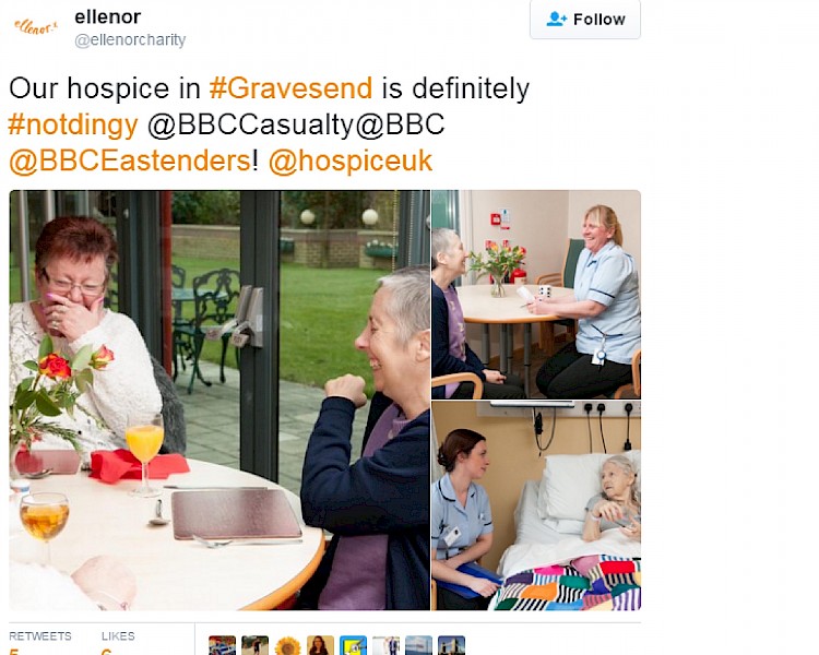 1. One of the few tweets shared as part of the #notdingy campaign that includes an image of someone in bed (bottom right)