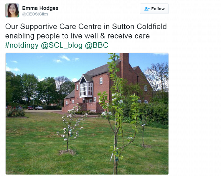 5. Picture of hospice building along with short statement about what the space enables