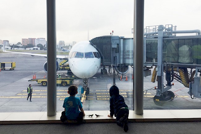 4. We travel between countries by airplane, where roundtrip tickets are as low as US$300. Guatemalan children must take the dangerous and difficult land route between countries, and the expenses for this passage cost roughly US$10,000. Photo by the author.
