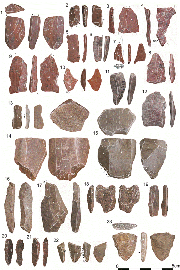 New evidences for core processing of non-flint, lithic materials in the ...