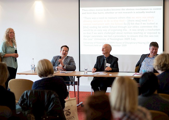 Prof. Margaret Sleeboom-Faulkner and panelists
